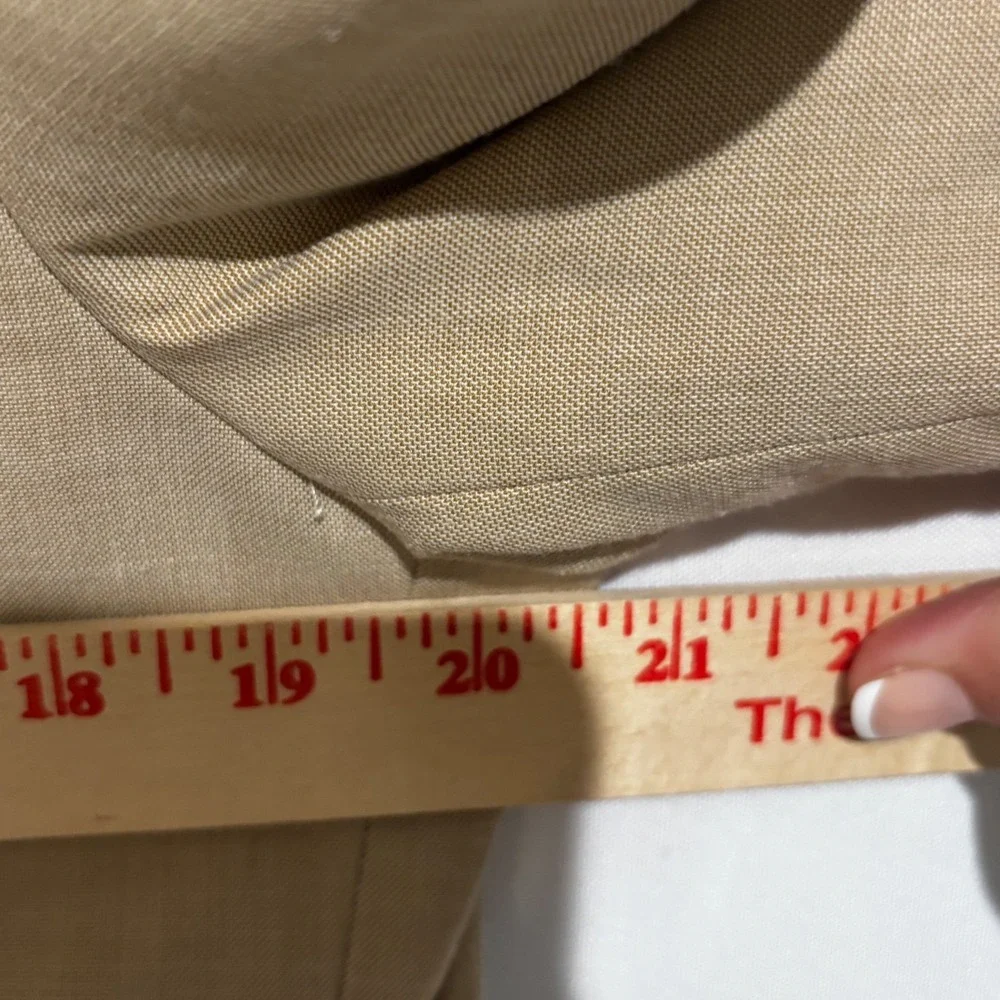 Bocaccio Uomo Mens Tan Two Button Blazer Sport Suit Jacket sz 38R preppy capsule